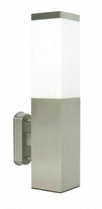 Kinkiet zewnętrzny SU-MA Inox kwadratowy srebrny 34 cm SS802-A small 0