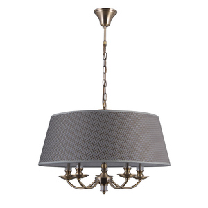 Lampa Wisząca Italux Zanobi 5xE14 Brązowa Szara 60 cm PND-43272-5A small 0
