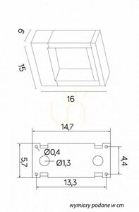 Kinkiet zewnętrzny LED SU-MA YB19504 ciemny popiel 7W IP54 3000-6000K small 5