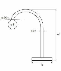 Lampa stołowa Max Light Enigma T0054 złota 45 cm LED 2W small 5