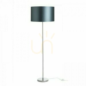 Lampa Stojąca Nyc/Ron 40/25 Podłogowa Monaco Gołębio Szara/Srebrene Pvc/Chrom 230 V Led E27 11 W small 2