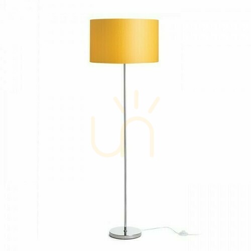 Sprawdź Lampa Stojąca Nyc/Ron 40/25 Podłogowa Polycotton Biała/Chrom 230 V Led E27 11 W