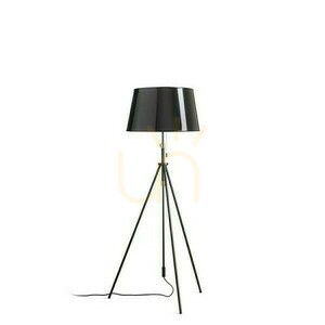 Lampa Stojąca Luton/Ridick Podłogowa Błyszcząca Czarna Folia Złota/Czarna/Metal 230 V Led E27 11 W small 2