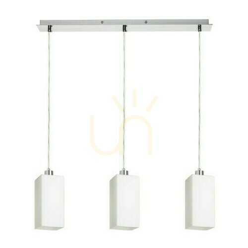 Sprawdź Lampa wisząca Rendl LIZ III 60 belka chrom szkło opalowe 3 × E27 15 W 62 cm
