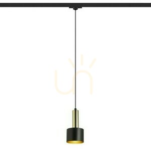 Lampa Wisząca Giulia 12 Do 3 Faz. Szyny Czarna/Złoto Brązowa Mosiądz 230 V E27 40 W small 1