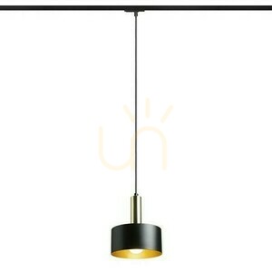 Lampa Wisząca Giulia 20 Do 1 Faz. Szyny Czarna/Złoto Brązowa Mosiądz 230 V E27 40 W small 0
