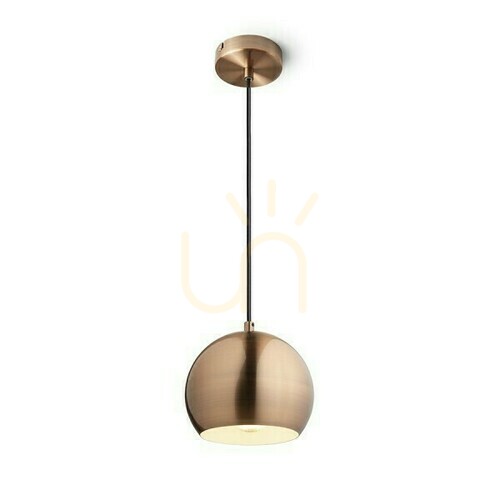 Sprawdź Lampa Wisząca Agneta Miedź Szczotkowana 230 V E27 40 W
