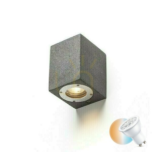 Sprawdź Kinkiet Zewnętrzny Kane I ścienna Beton/Decor Ciemny Granit 230 V Led Gu10 5 W Ip65