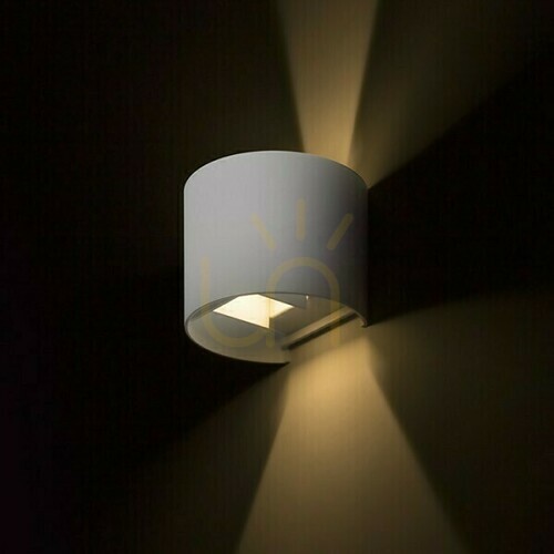 Sprawdź Kinkiet Zewnętrzny Tito R Dimm ścienna Biała 230 V Led 2x3 W Ip65 3000 K