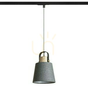 Lampa Wisząca Choupette Do Szyny 1 Faz. Szaroczarna Textil/Drewno 230 V E27 15 W small 2