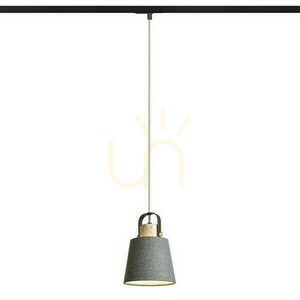 Lampa Wisząca Choupette Do Szyny 1 Faz. Szaroczarna Textil/Drewno 230 V E27 15 W small 0