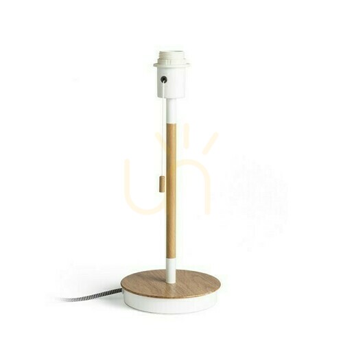 Sprawdź Podstawa stołowa KEITH z USB Rendl biała/buk E27 15 W
