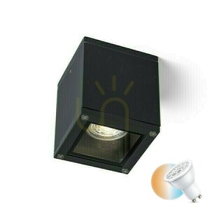 Plafony Zewnętrzny Keig Sufitowa Czarna 230 V Gu10 35 W Ip65 small 0