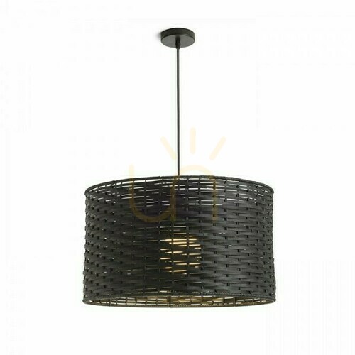 Sprawdź Lampa Wisząca Fiatlux 41/24 Czarna Bambus 230 V E27 15 W