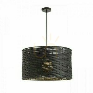 Lampa Wisząca Fiatlux 41/24 Czarna Bambus 230 V E27 15 W small 0