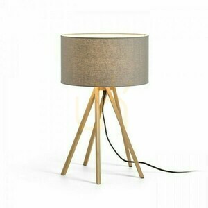 Lampa Stołowa El Paso Szara Bambus 230 V E14 11 W small 1