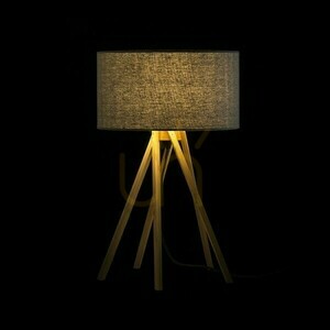 Lampa Stołowa El Paso Szara Bambus 230 V E14 11 W small 2