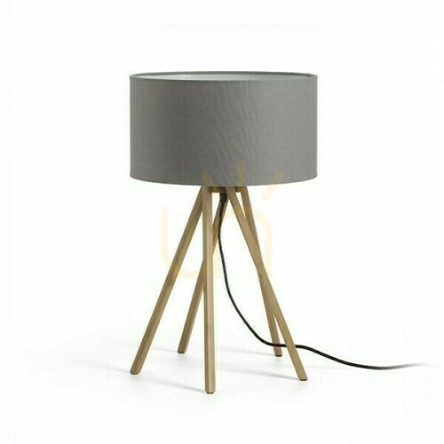 Sprawdź Lampa Stołowa El Paso Szara Bambus 230 V E14 11 W