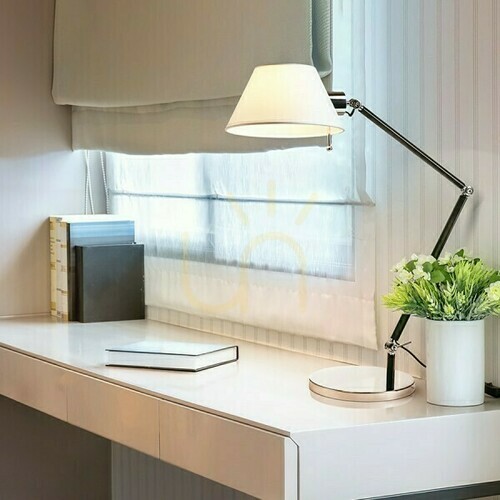 Sprawdź Lampa stołowa Montana biała/czarna chrom 230 V E27 11 W