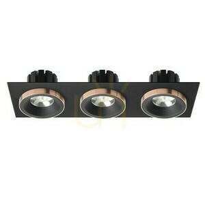 Oprawa Wpuszczana Sharm Sq Iii Czarna/Czarna Miedź 230 V Led 3x10 W 24° 3000 K small 1