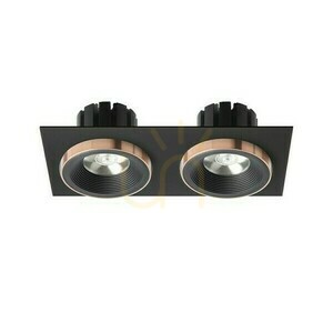 Oprawa Wpuszczana Sharm Sq Ii Czarna/Czarna Miedź 230 V Led 2x10 W 24° 3000 K small 1