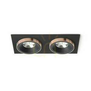 Oprawa Wpuszczana Sharm Sq Ii Czarna/Czarna Miedź 230 V Led 2x10 W 24° 3000 K small 0