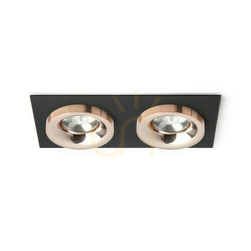 Sprawdź Oprawa Wpuszczana Sharm Sq Ii Czarna Miedź/Miedź 230 V Led 2x10 W 24° 3000 K