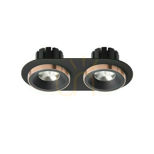 Sprawdź Oprawa wpuszczana Rendl SHARM R II 2x10W LED 3000K 24° czarna/czarna miedź, 23 cm