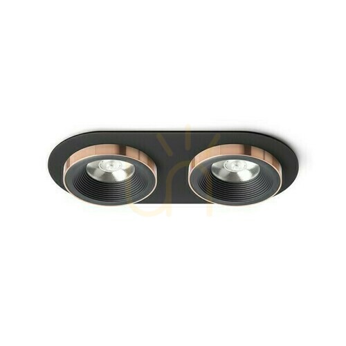 Sprawdź Oprawa wpuszczana Rendl SHARM R II 2x10W LED 3000K 24° czarna/czarna miedź, 23 cm