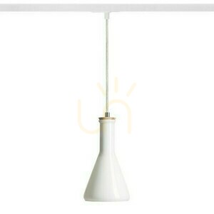 Lampa Wisząca Pulire Con Do Szyny 1 Faz Szkło Opalowe/Drewno 230 V E14 28 W small 0
