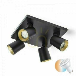 Lampa Natynkowa Kenny Iv Sufitowa Czarna/Złota 230 V Gu10 4x35 W small 0