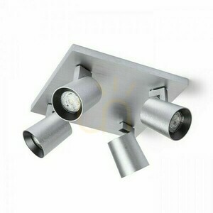 Lampa Natynkowa Kenny Iv Sufitowa Aluminium Szczotkowane/Czarna 230 V Gu10 4x35 W small 1