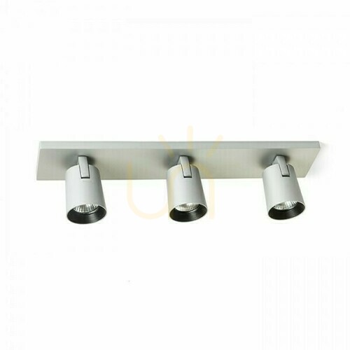 Sprawdź Lampa Natynkowa Kenny Iii Aluminium Szczotkowane/Czarna 230 V Gu10 3x35 W