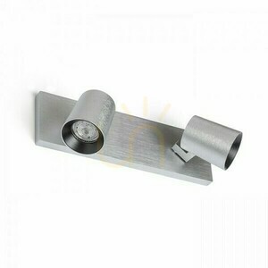 Lampa Natynkowa Kenny Ii Aluminium Szczotkowane/Czarna 230 V Gu10 2x35 W small 1