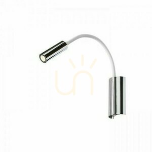 Kinkiet Rendl SHOW, reflektor LED 3 W 240 lm 3000 K na giętkim ramieniu, biało-chromowany, 47 cm small 3