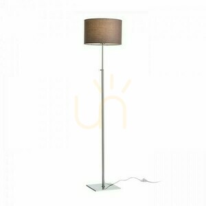 Lampa Stojąca Edika Podłogowa Brązowa Nikiel Mat 230 V E27 42 W small 2