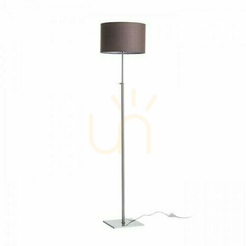 Sprawdź Lampa Stojąca Edika Podłogowa Brązowa Nikiel Mat 230 V E27 42 W