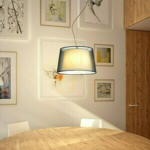 Lampa Wisząca Esplanade Przezroczysta Czarna/Biała Chrom 230 V E27 42 W small 1
