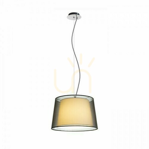 Sprawdź Lampa Wisząca Esplanade Przezroczysta Czarna/Biała Chrom 230 V E27 42 W