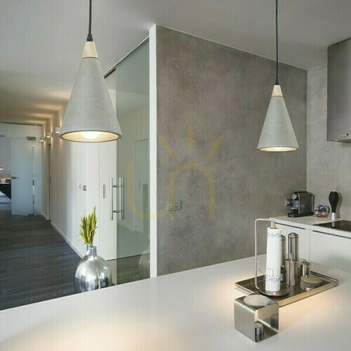 Sprawdź Lampa wisząca Rendl HEIDI R12380 z betonu i drewna, E27, 14,8 cm