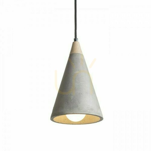 Sprawdź Lampa Wisząca Heidi Beton/Drewno 230 V E27 28 W