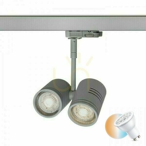 Reflektor Beeba Ii Do Szyny 3 Faz Srebrno Szara 230 V Gu10 2x35 W small 0
