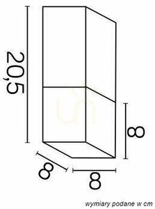 Plafon zewnętrzny SU-MA Cube czarny IP44 CB-S BL small 2