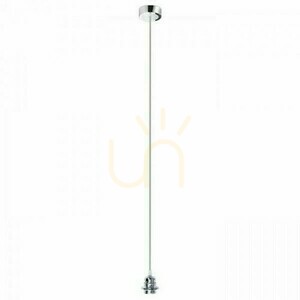 Zestaw zawieszenia HEX chrom, przewód tekstylny szary 150 cm, E27 small 2