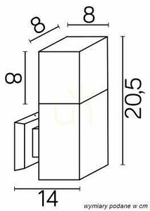 Kinkiet zewnętrzny SU-MA Cube czarny E27 IP44 CB-K BL small 3