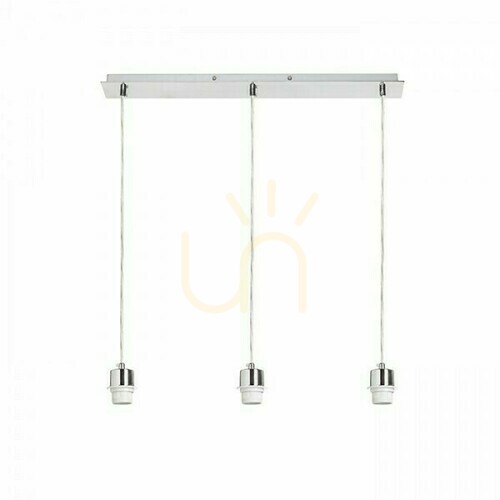 Sprawdź Klosz, Abażur More 60 Podstawa Sufitowa Wisząca Chrom 230 V E27 3x42 W
