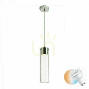Lampa Wisząca Garnish Szkło Przezroczyste/Chrom 230 V Gu10 9 W small 0