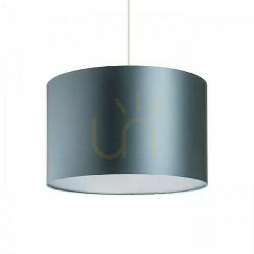 Sprawdź Abażur Rendl RON 40/25 Monaco petrolowo-niebieski / srebrne PVC, 40 cm, R11576