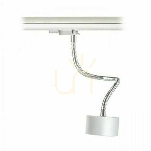 Sprawdź Reflektor Pixie Na Elastycznym Ramieniu Do Szyny 3 Faz Srebrno Szara Chrom 230 V Led Gx53 7 W