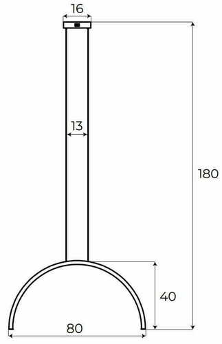 Sprawdź Lampa wisząca Max Light Trio Arc P0519 czarna 80 cm LED 21W